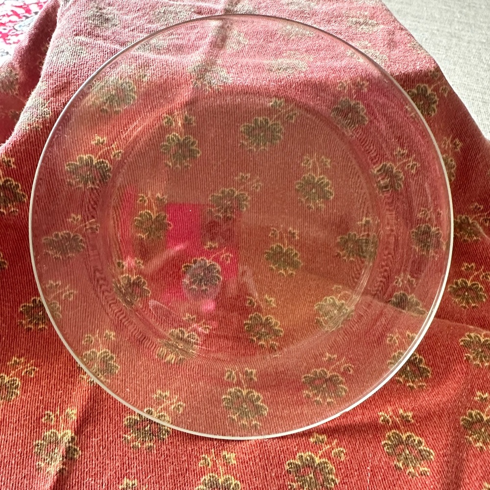 Vintage Arcoroc France Clear Glass Round Lunch / Sandwich / Dessert Plate / Dish
